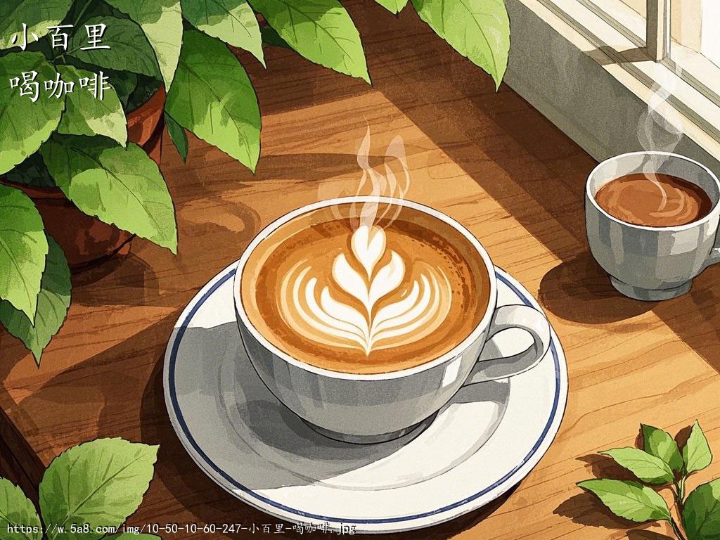 小百里喝咖啡搞笑图片