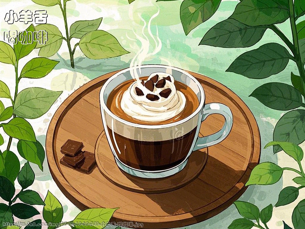 小羊舌喝咖啡搞笑图片