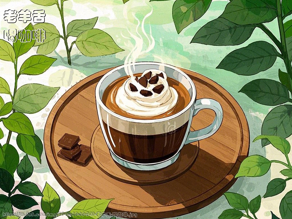 老羊舌喝咖啡搞笑图片