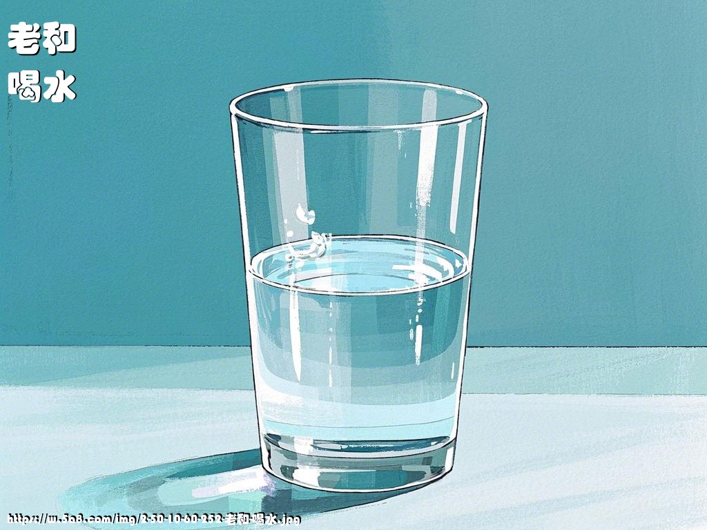 老和喝水搞笑图片