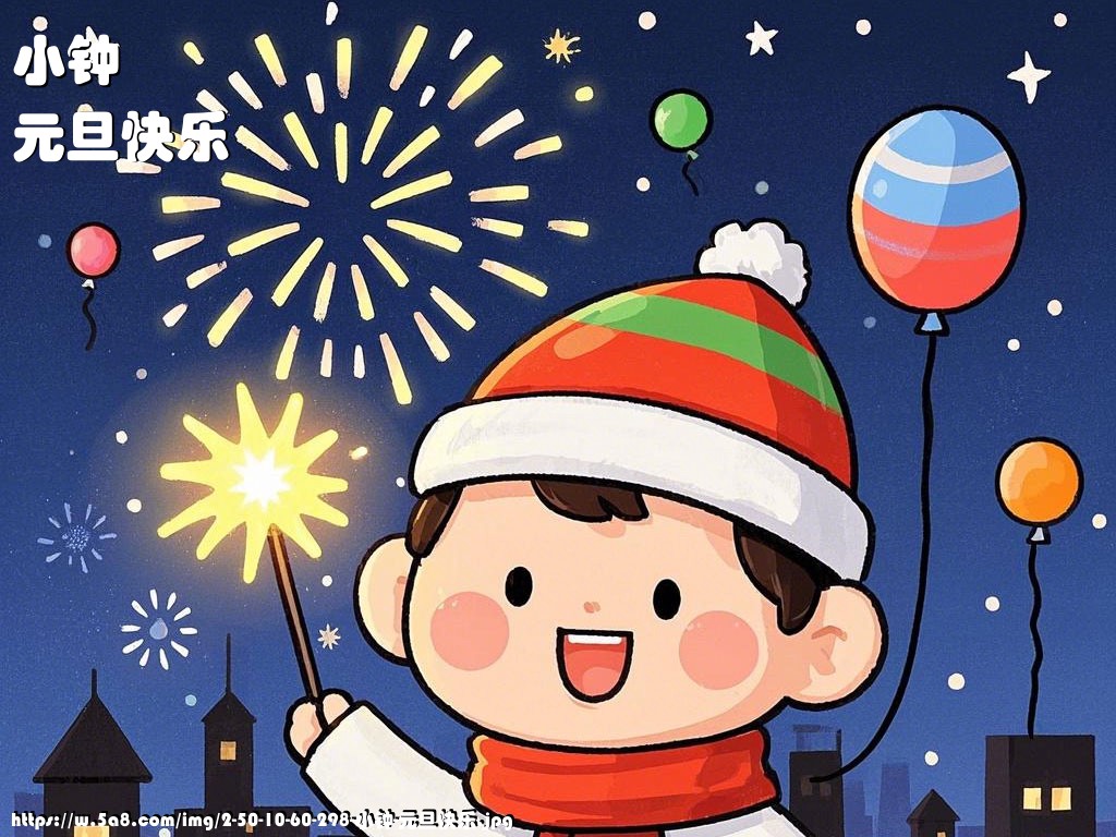小钟元旦快乐搞笑图片