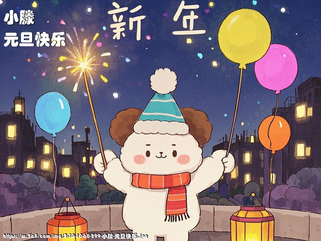 小滕元旦快乐搞笑图片