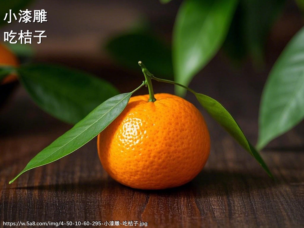 小漆雕吃桔子搞笑图片