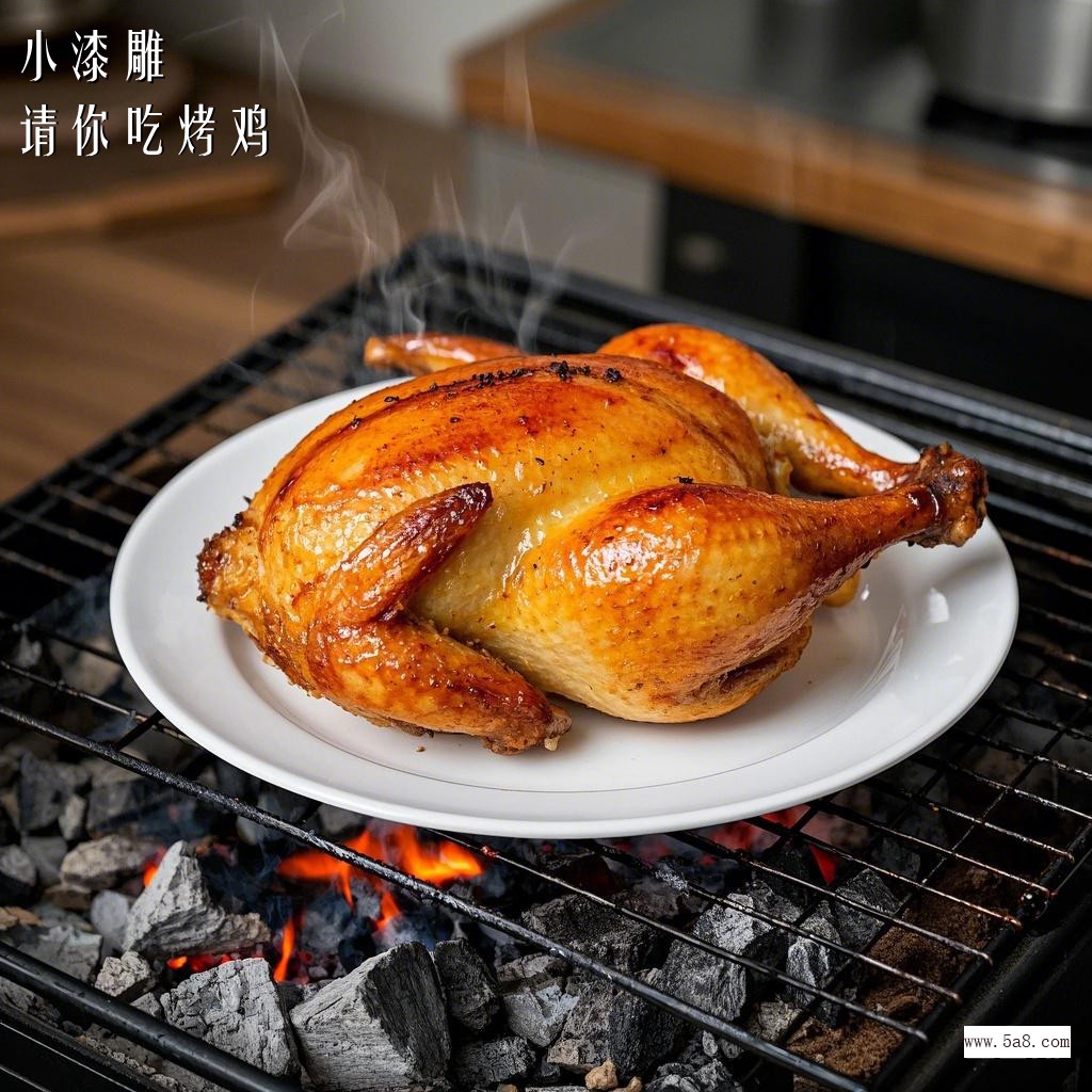 请你吃烤鸡小漆雕搞笑图片